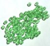 100 4mm Faceted Light Green